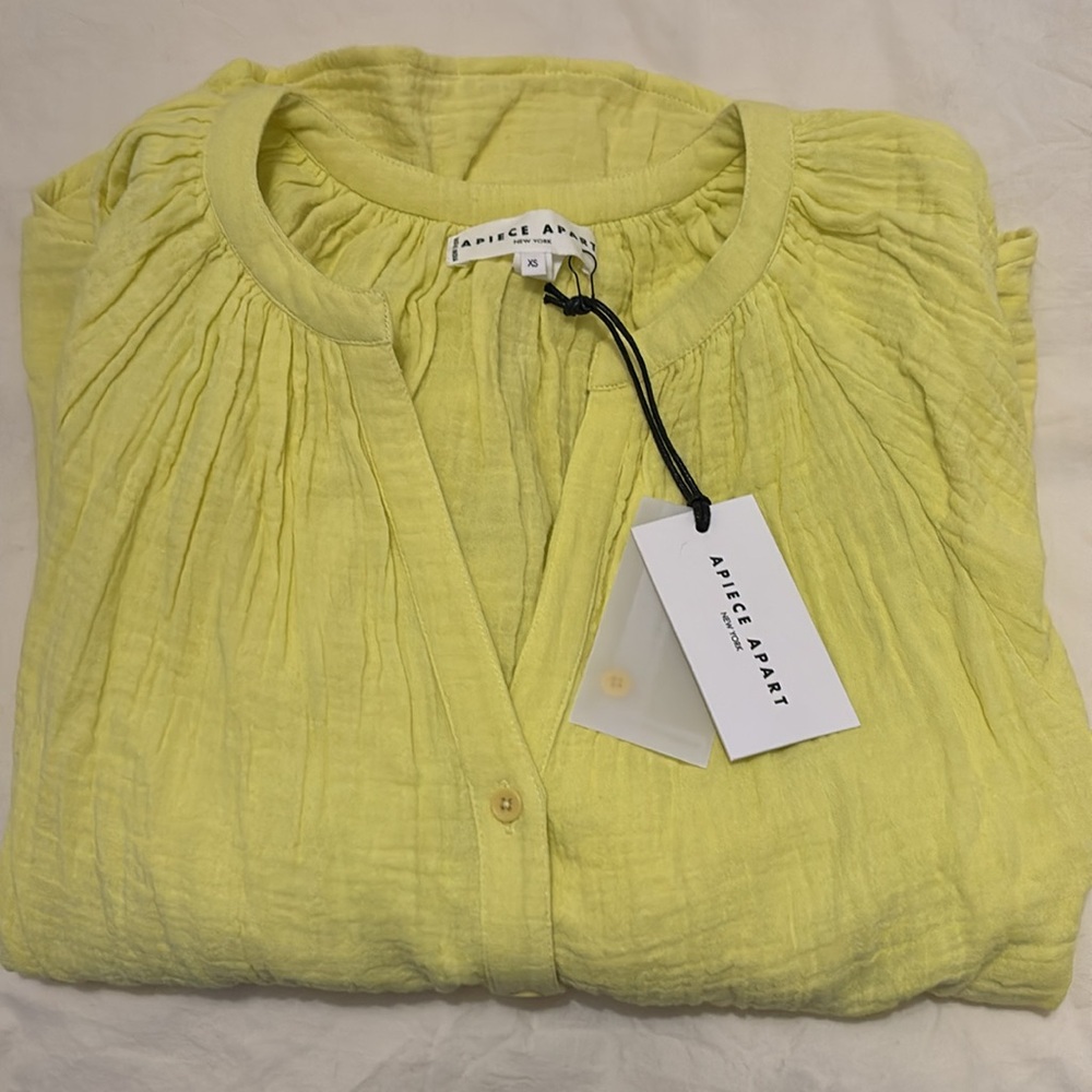 Apiece Apart Mitte top in Limelight (XS)